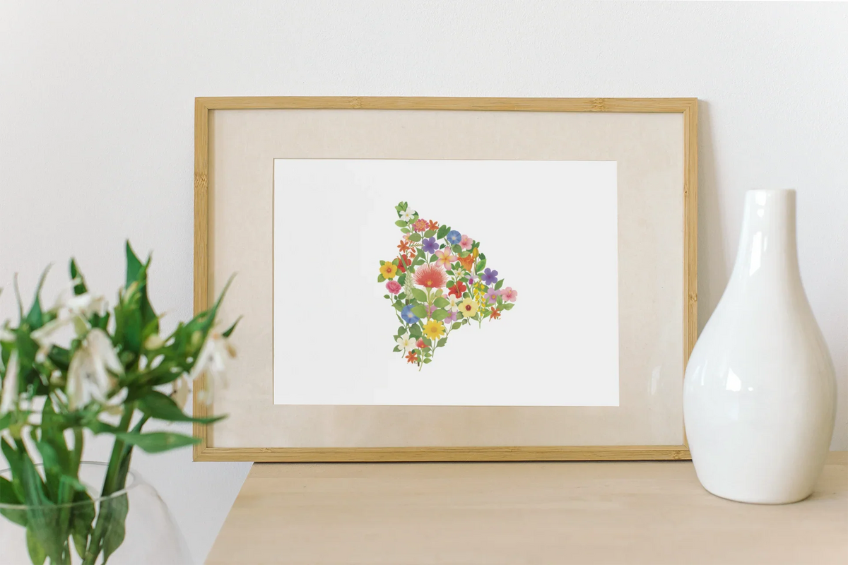 Island of Hawaii Wildflower Map